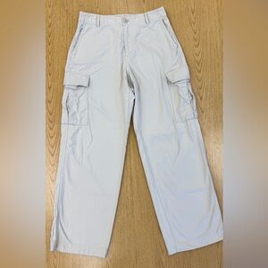 Uniqlo 100% Cotton Men's Light Khaki Cargo Pants Size M Classic Preppy